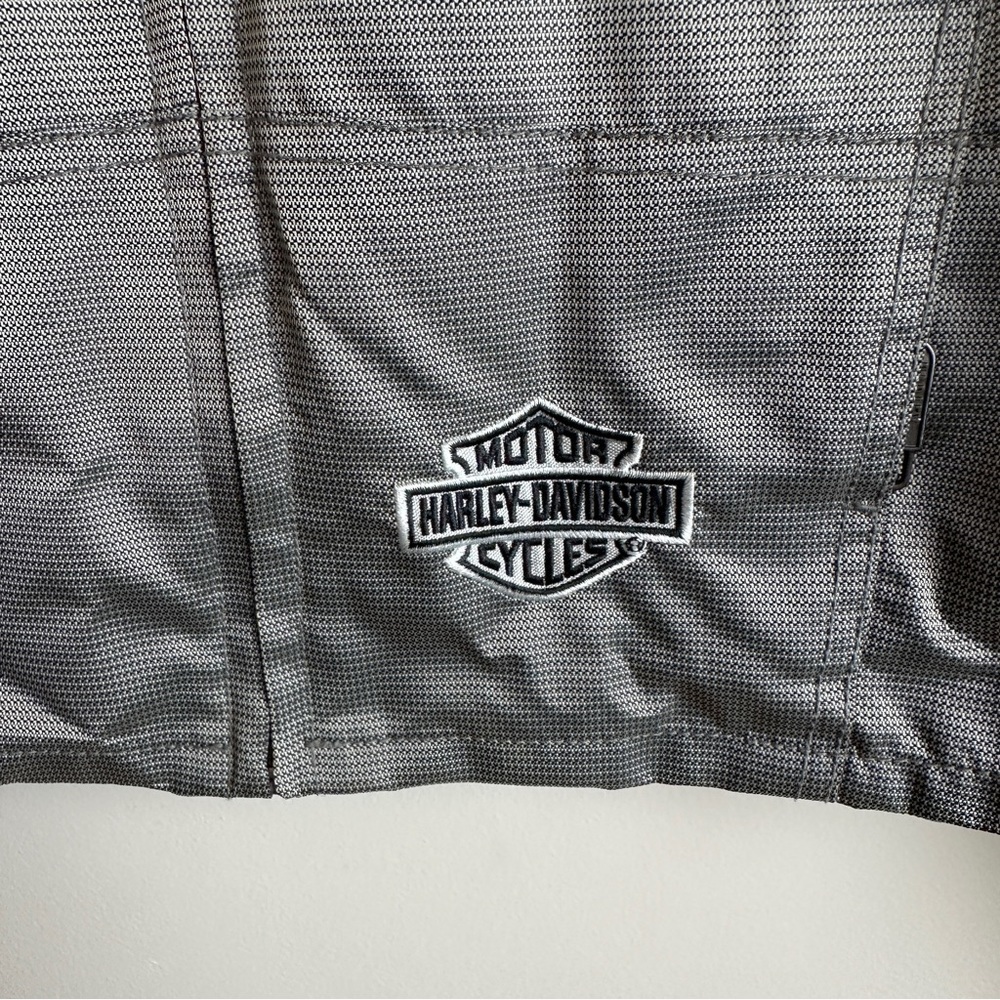 Harley Davidson Silver Moto Cropped Riding Jacket XL - Picture 4 of 13